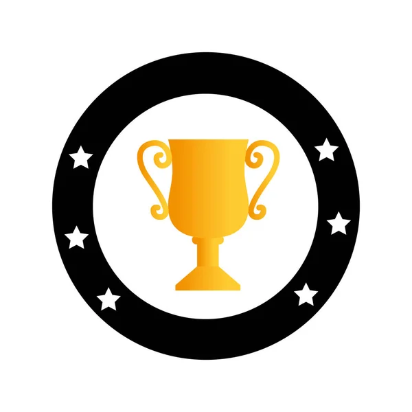 Trofeo ganador icono aislado — Vector de stock