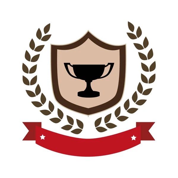 Trofeo ganador icono aislado — Vector de stock