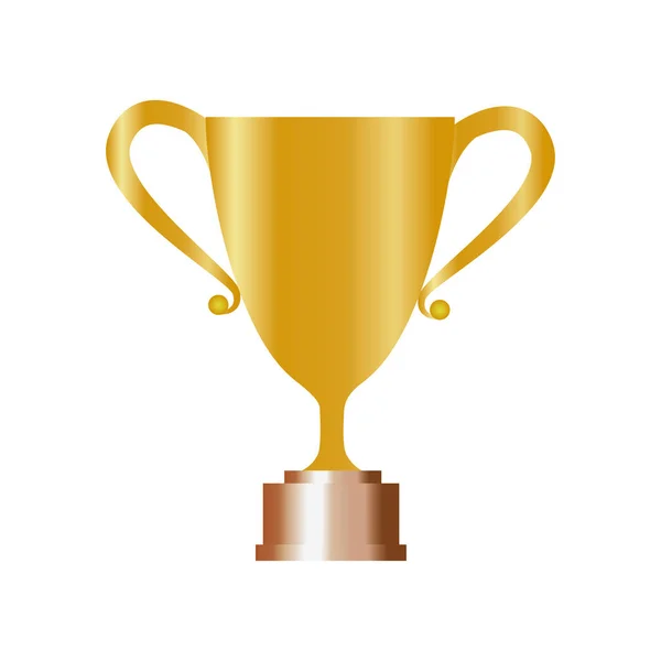 Trofej vítěze izolované ikona — Stockový vektor