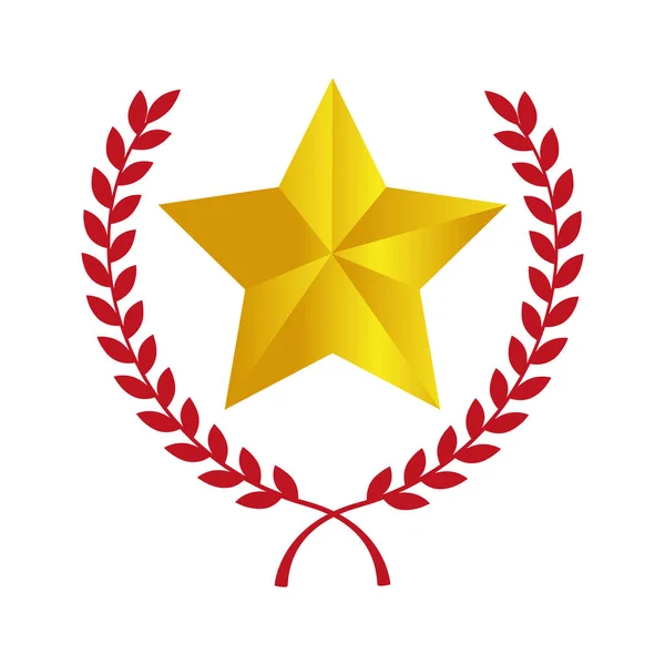 Premio estrella icono aislado — Vector de stock