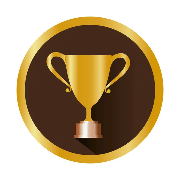 Trophy winner isolated icon — Stock Vector