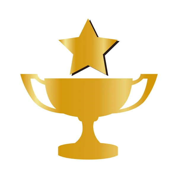 Трофей переможець ізольований значок — стоковий вектор