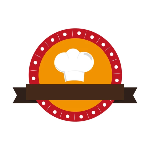 Chef hat silhouette icon — Stock vektor