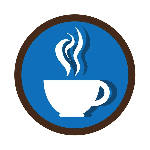 Koffie kopje drinken geïsoleerde pictogram — Stockvector