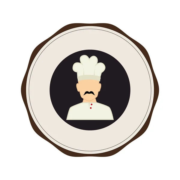 Chef avatar isolated icon — Stock Vector