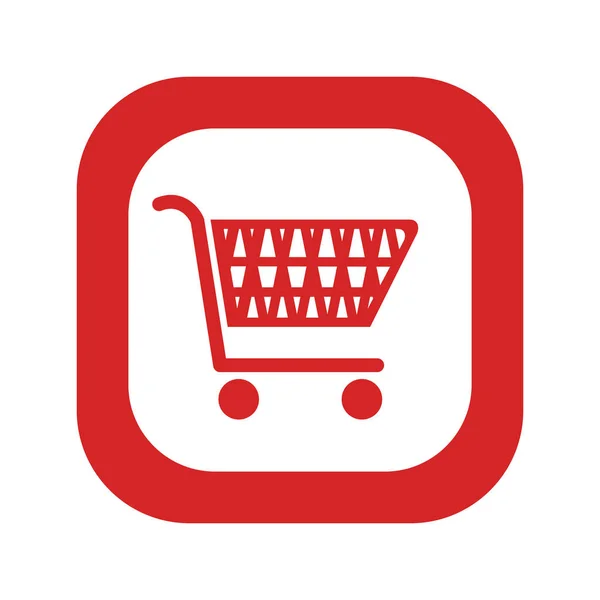 Carrello shopping icona commerciale — Vettoriale Stock