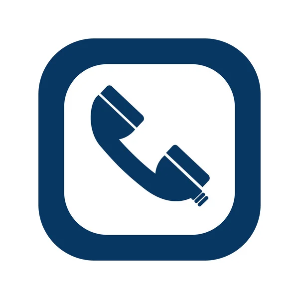 Knoppictogram telefoon service — Stockvector
