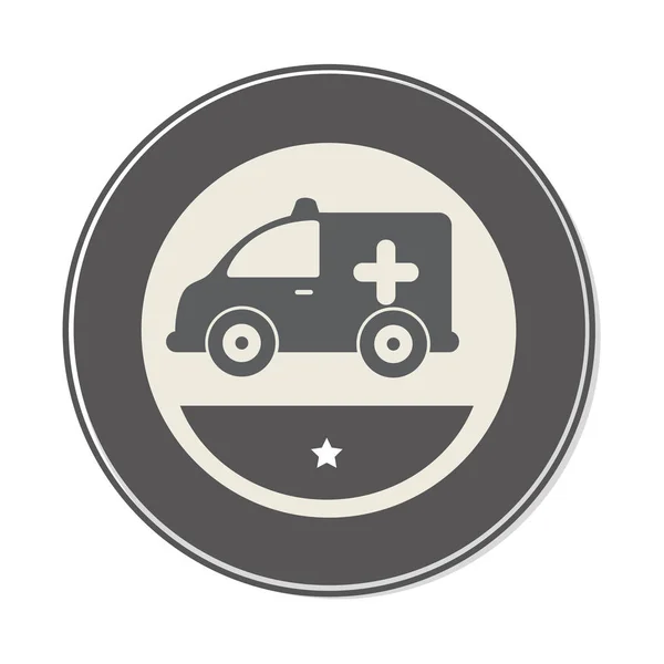 Ambulancia icono del vehículo de emergencia — Vector de stock