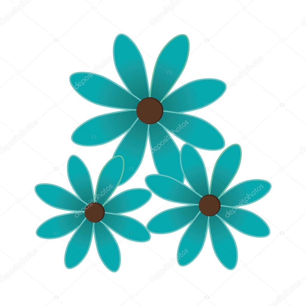 cute flower decoration icon
