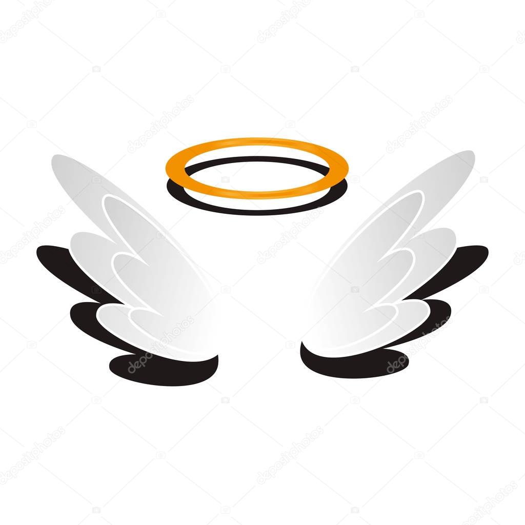 angel wings isolated icon