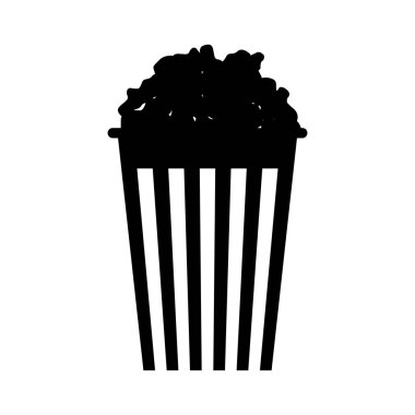 Pop corn izole simgesi