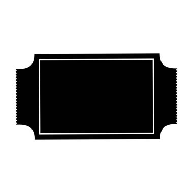 Bilet sinema izole simgesi