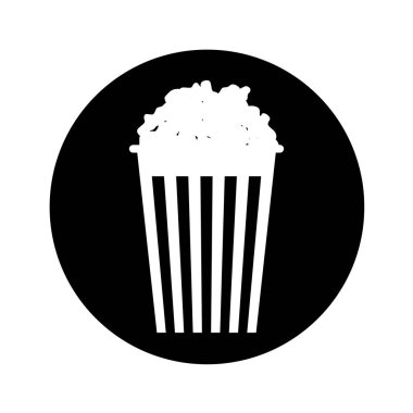Pop corn izole simgesi