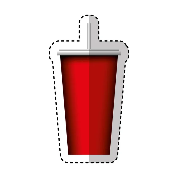 Soda glass isolated icon — Stock Vector