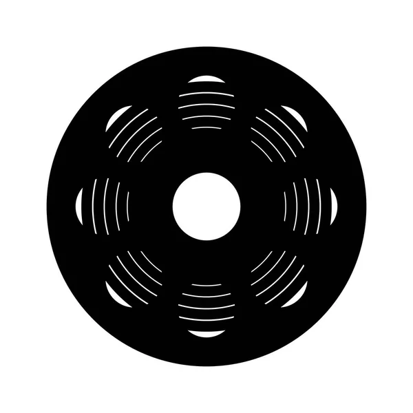 Reel tape record isolated icon — Stock Vector