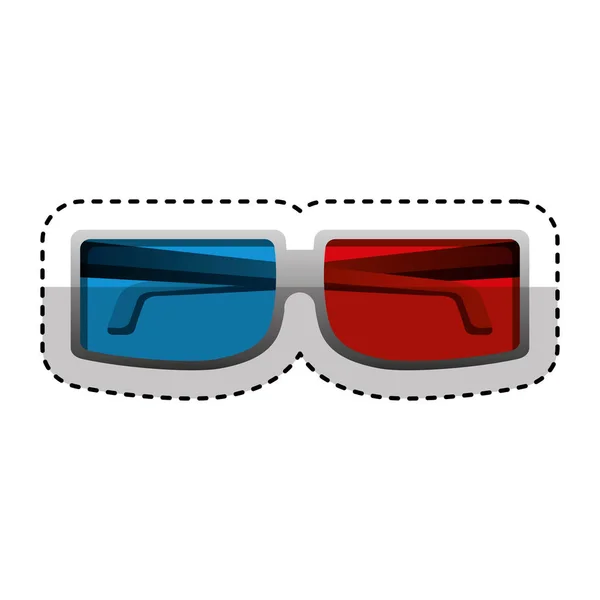 3D-Brille isoliertes Symbol — Stockvektor