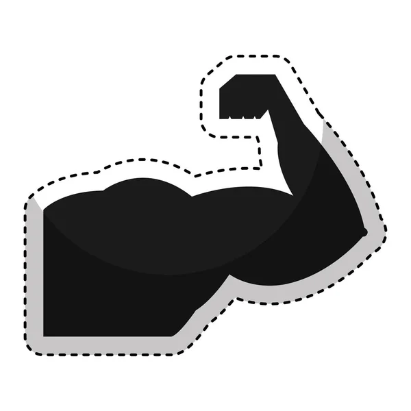 Sterke arm geïsoleerde pictogram — Stockvector