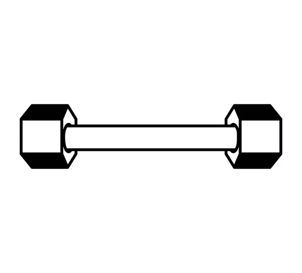 Gewichtheffen apparatuur pictogram — Stockvector