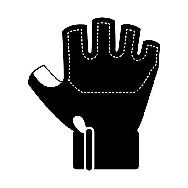 Gym glove isolated icon — Stock Vector