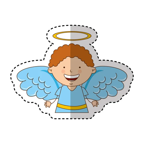 Mały chłopiec Anioł znaków — Wektor stockowy