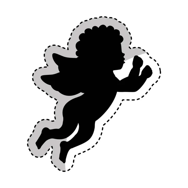 Lilla pojke ängel karaktär — Stock vektor