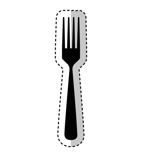 Fork cutlery tool icon — Stock Vector