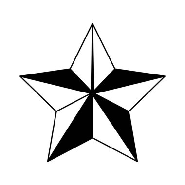 yıldız amblem izole simgesi