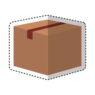 kutu karton izole simgesi