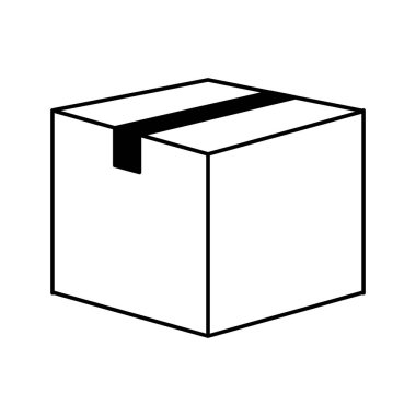 kutu karton izole simgesi