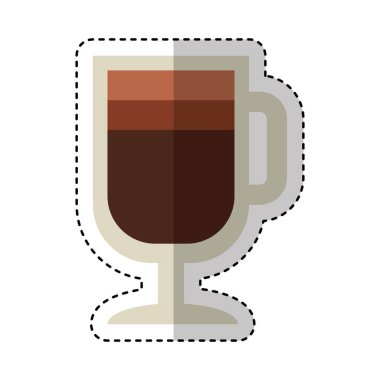 Kahve fincanı izole edilmiş ikon içer