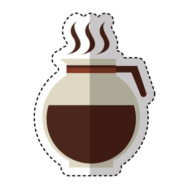 kahve çaydanlık içki izole simgesi