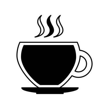 Kahve fincanı izole edilmiş ikon içer