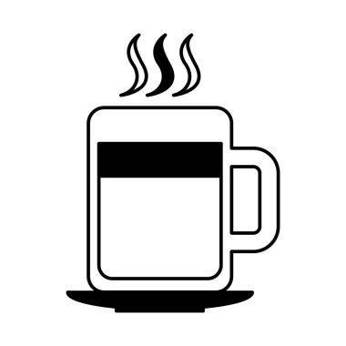 Kahve fincanı izole edilmiş ikon içer