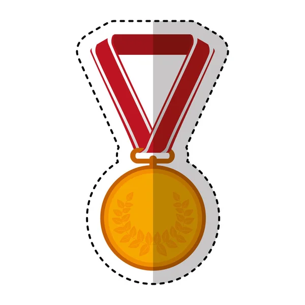 Medaille prijs award pictogram — Stockvector