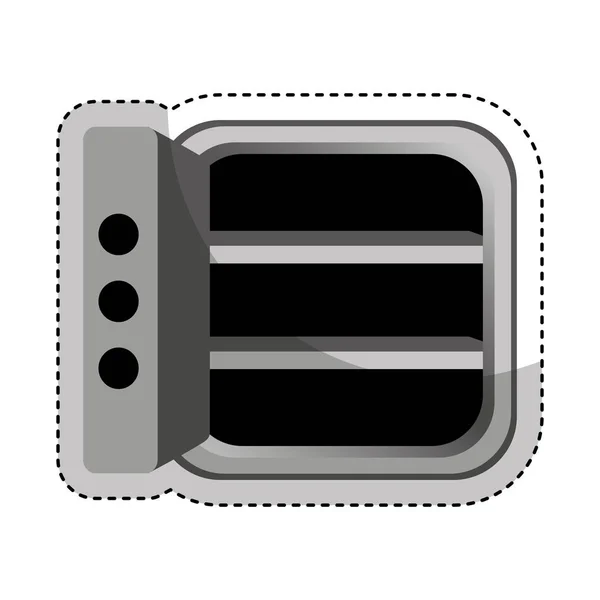 Safe box isolated icon — Stock Vector
