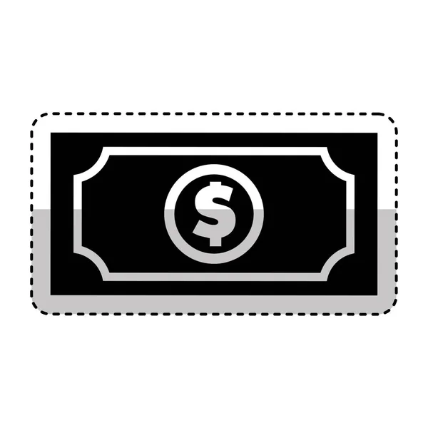 Banknoten Dollar isolierte Ikone — Stockvektor