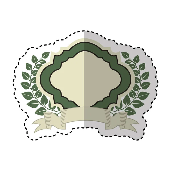 Krans leafs crown emblem — Stock vektor