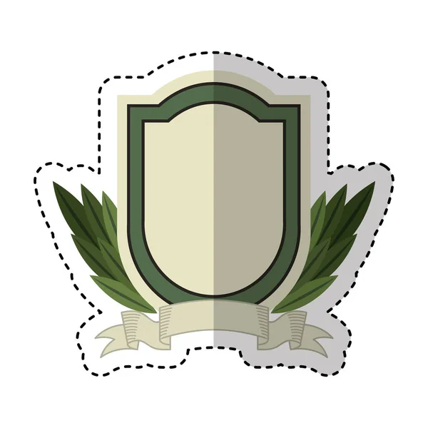 Couronne de feuilles de couronnes emblème — Image vectorielle