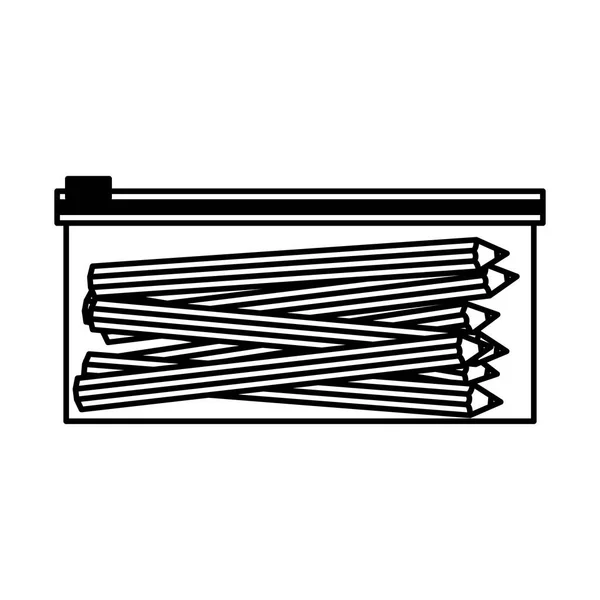 Bleistiftetui isoliertes Symbol — Stockvektor