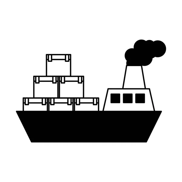 Servicio de entrega de barcos — Vector de stock