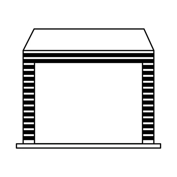 Изолированный значок гаража — стоковый вектор