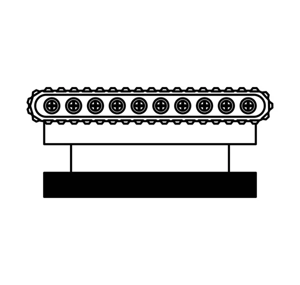 Icono de la máquina de banda transportadora — Archivo Imágenes Vectoriales