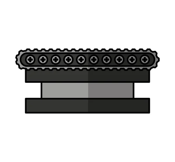 Transporteur bande machine icône — Image vectorielle