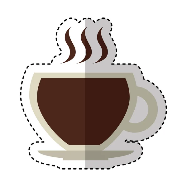 Taza de café bebida aislado icono — Vector de stock