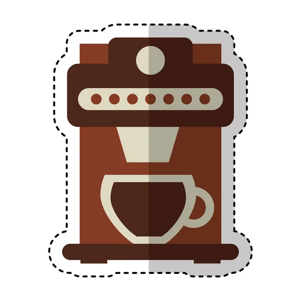 Máquina de café ícone isolado — Vetor de Stock