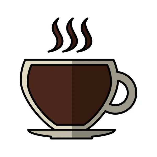 Taza de café bebida aislado icono — Vector de stock
