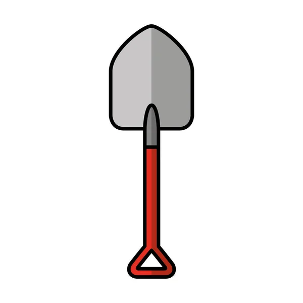 Лопата конструкція ізольована іконка — стоковий вектор