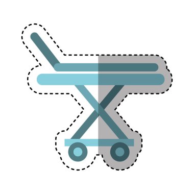 tıbbi sedye izole simgesi