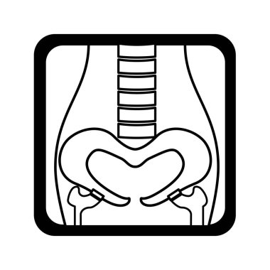 x-ışınları tıbbi izole simgesi
