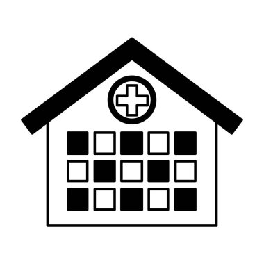 Hastane Binası izole simgesi